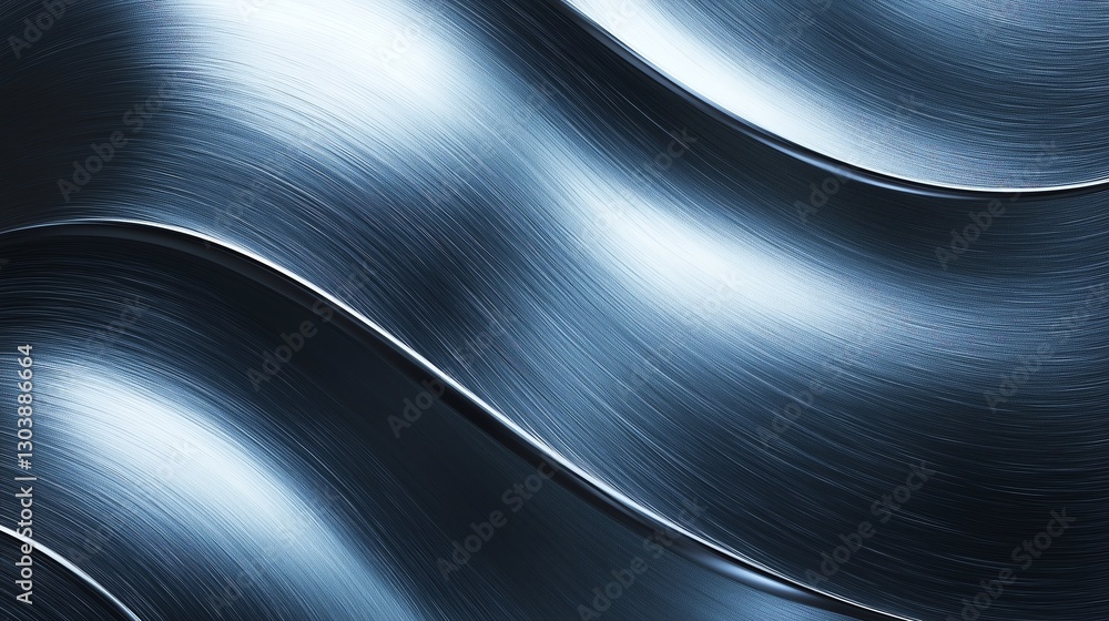 Poster brushed silver metal texture with soft reflections and smooth gradients. a minimalist abstract illus