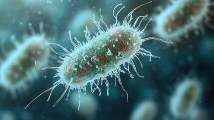 Fototapeta premium A microscopic view of antibiotics attacking intracellular bacterial infections