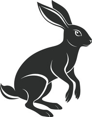 Obraz premium Swift Hare Bold Silhouette of a Rabbit in Motion.