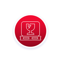 high employee turnover icon, line vector design