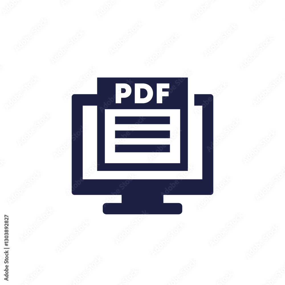 Poster pdf viewer or editor icon