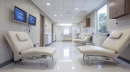 A clean and modern clinic designed for kidney disease consultations and treatments