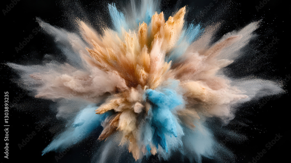 Poster vibrant explosion of color and texture in abstract design