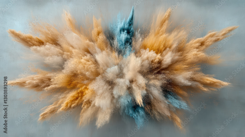 Poster vibrant explosion of color with dynamic textures and patterns