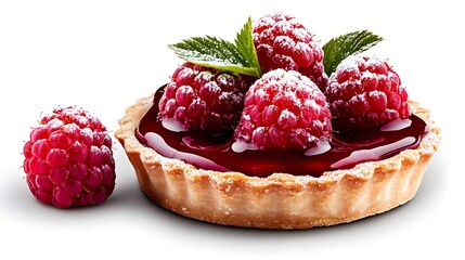 A delicious pastry filled with raspberry jelly and topped with exquisite raspberry glaze ready for indulgence