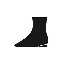 silhouette of shoes on white background