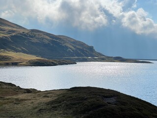 The alpine lake Tannensee or Tannen Lake in the Uri Alps mountain massif, Kerns - Canton of Obwalden, Switzerland (Kanton Obwald, Schweiz)