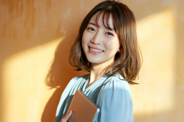 ノートパソコンを持った女性 Generative AI