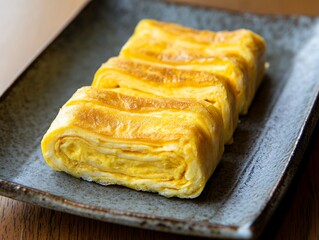 ふんわり焼き上げた美しい層の出汁巻き卵 日本の卵焼き| Fluffy Japanese Rolled Omelette with Delicate Layers