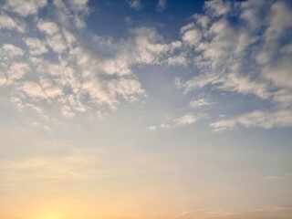 Fototapeta premium beautiful morning orange blue sky gradation sunrise sky background
