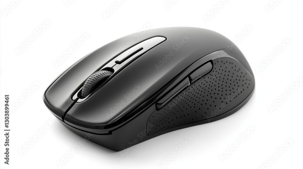 Poster a wireless computer mouse with scroll wheel and buttons is pictured