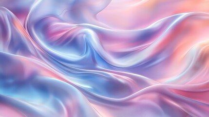 Abstract Pastel Pink and Blue Silk Fabric Drape Soft Flowing Textile Texture Background