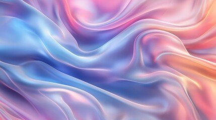 Obraz premium Abstract Pastel Swirls Dreamy Pink Blue and Orange Silk Fabric Texture Background