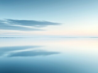 Obraz premium Serene Misty Lake at Dawn Calm Water Peaceful Sky Nature Landscape