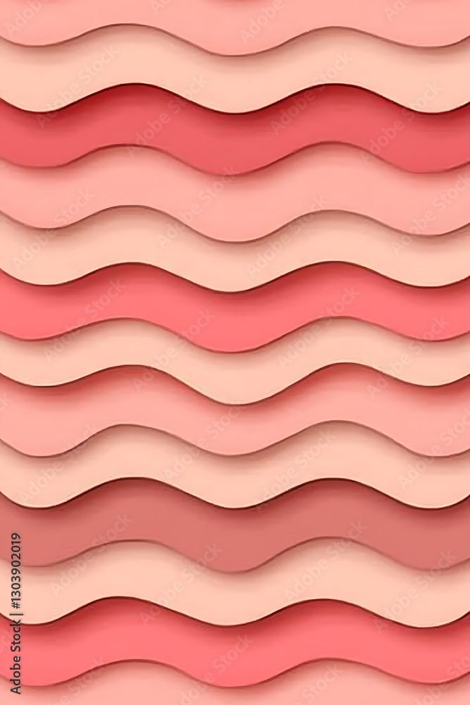 Aufkleber elegant pink layered waves create dynamic and captivating backgrounds