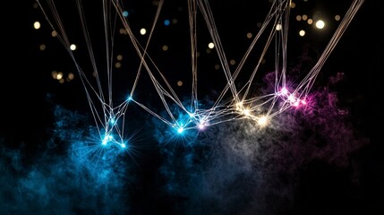 Global Network  Digital Connections  AI  Data Flow  Light Trails  Abstract Technology Back