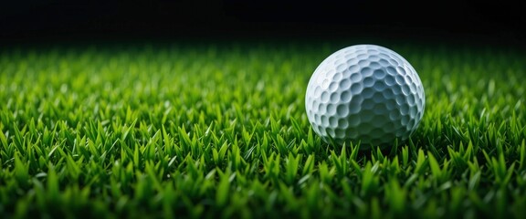 Golf Ball on Green Grass - Nature-focused imagery