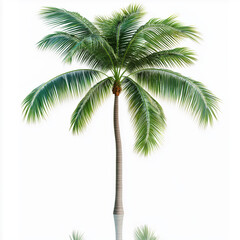 Isolated Palm Tree on a White Background