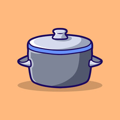 Vector illustration of a cartoon pan mascot