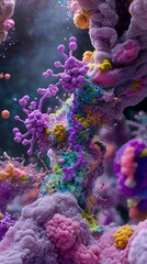 Vibrant bunch of colorful flowers in full bloom with rich petals against a soft background