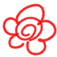 手書き花丸、かわいい背景透過イラスト。