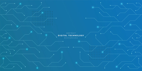 Blue abstract technology background. business technology communication. Hi tech digital connection. high tech. science. modern technology business concept. futuristic background. vector illustration
