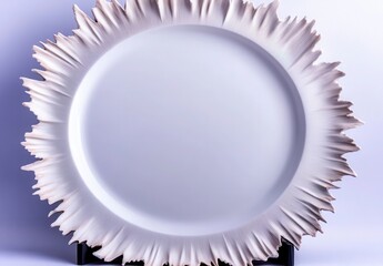 Elegant Decorative Plate with Unique Textured Edge Design