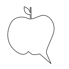 Bubble chat design with outline and retro style