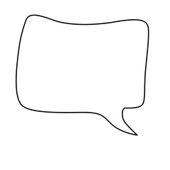 Bubble chat design with outline and retro style