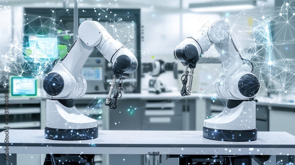 Poster advanced robotic automation in modern industrial labs