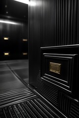 Obraz premium Modern and Minimalist elevator car with striking design elements enhanced