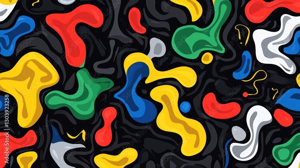 Aufkleber abstract colorful swirls: a vibrant and dynamic pattern design