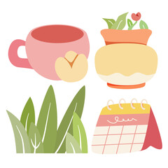 A vibrant summer-themed illustration set, perfect for media and graphic design resources