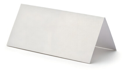 White Blank Paper Table Card Horizontal.