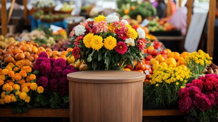 Fototapeta premium Vibrant Farmers Market Blooms