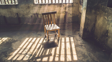 Solitary person sitting on park bench with head bowed, surrounded by barren trees and overcast sky, symbolizing isolation and emotional struggle. Concept of loneliness and mental health.
