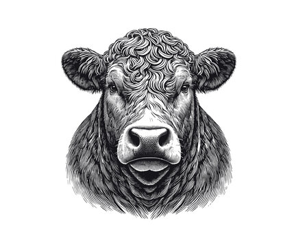 Angus Cow Head