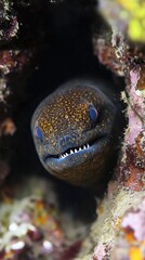 A menacing moray eel wallpaper for smartphone