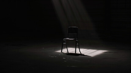 Solitary person sitting on park bench with head bowed, surrounded by barren trees and overcast sky, symbolizing isolation and emotional struggle. Concept of loneliness and mental health.