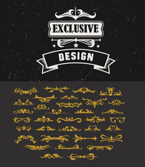 gold devider ornament vintage