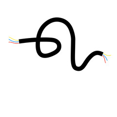 electric cable vector element
