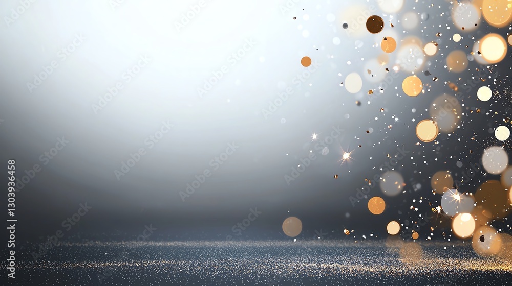 Poster abstract background with shimmering light particles and soft gradients, perfect for festive and eleg
