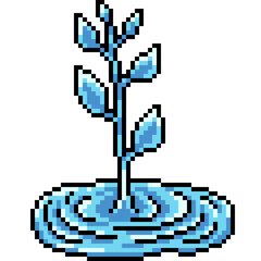 pixel art of fancy water plant