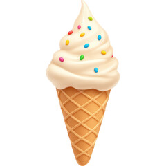ice cream cone isolated on white background