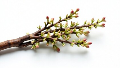 A bundle of small twigs and branches against a white background, garden, plant life, branches