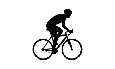 Obraz premium silhouette of a cyclist