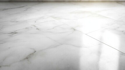 Obraz premium A smooth, polished marble floor with subtle veining, reflecting light and creating an elegant ambiance.