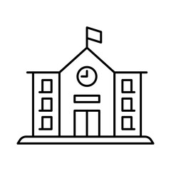 Buildings Line Editable Stroke Icon. Real Estate, House, Home, Apartment, Condominium, Hotel, Mall, City, Cityscape, Town, Downtown, Museum, Architecture Buildings Icons Vector Illustration