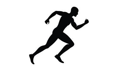 Obraz premium silhouette of a man running
