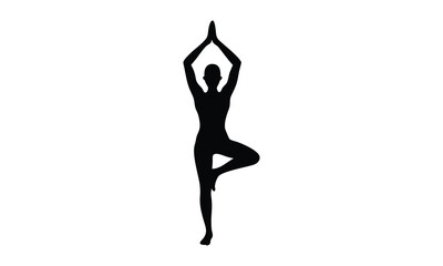 yoga pose silhouette